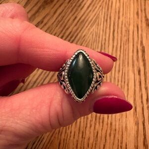 Rare Carolyn Pollack Vintage Sterling Silver 925 Black Onyx  Ring size 8